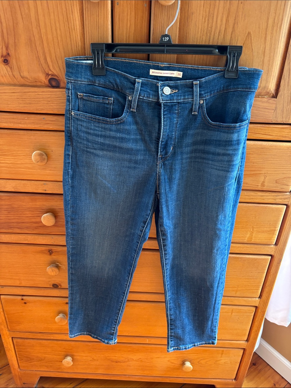 Levi's Dark Blue Cropped Skinny Jeans